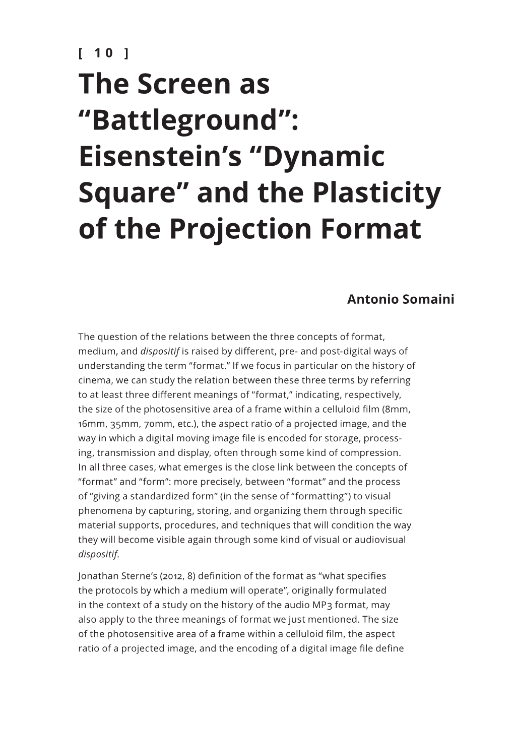 Eisenstein's “Dynamic Square”