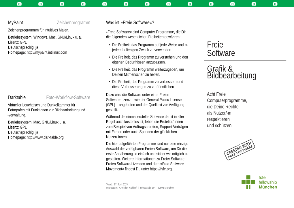 Freie Software Grafik & Bildbearbeitung