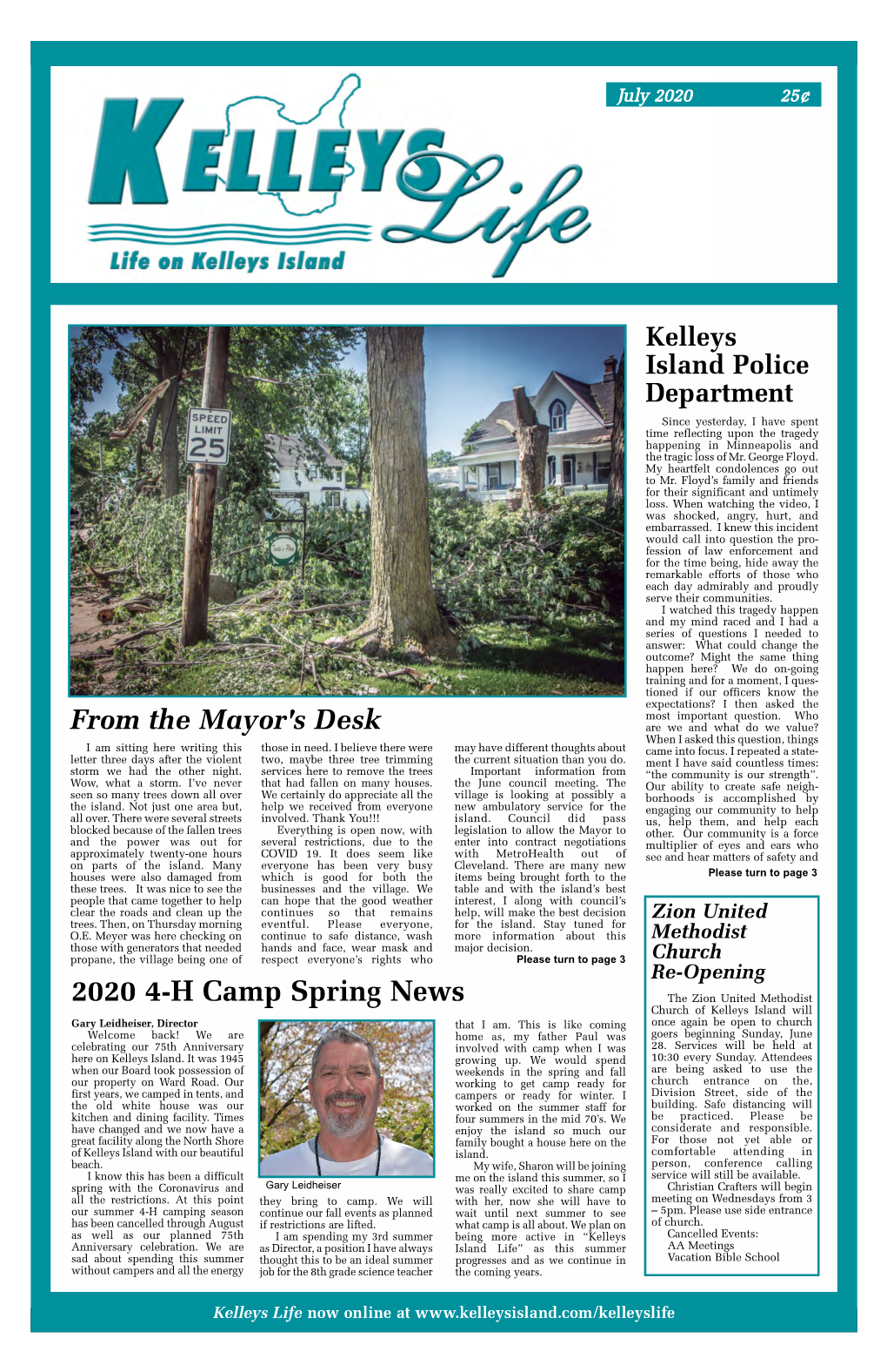 2020 4-H Camp Spring News the Zion United Methodist Church of Kelleys Island Will Gary Leidheiser, Director That I Am