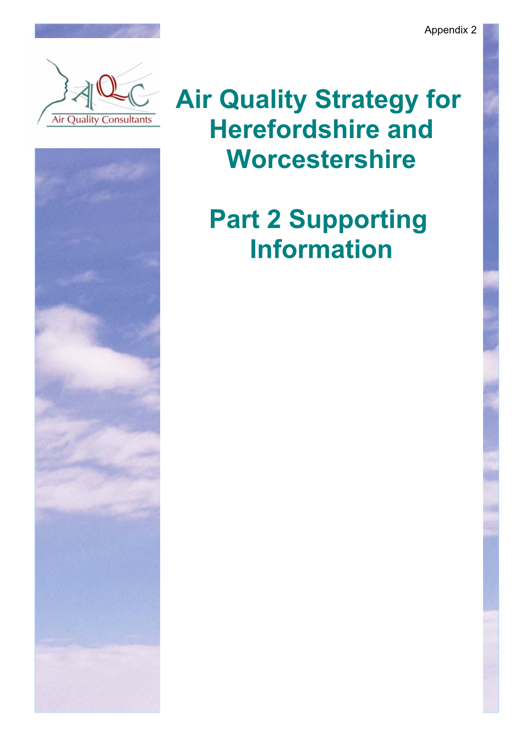 Air Quality Strategy for Herefordshire And