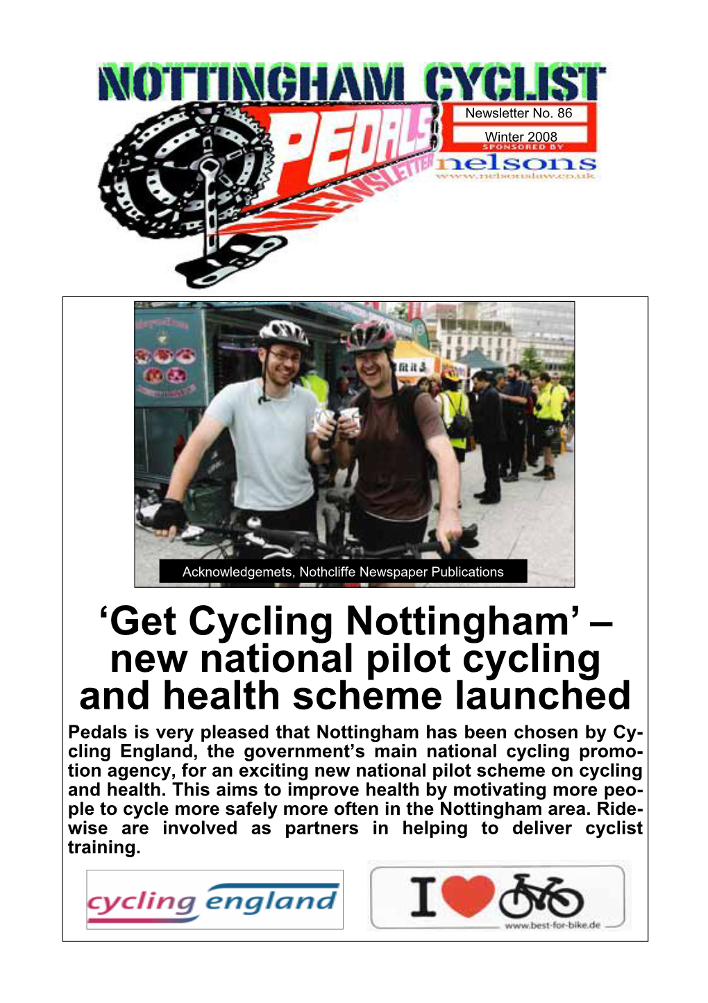 Get Cycling Nottingham’ – New National Pilot Cycling and Health Scheme Launched
