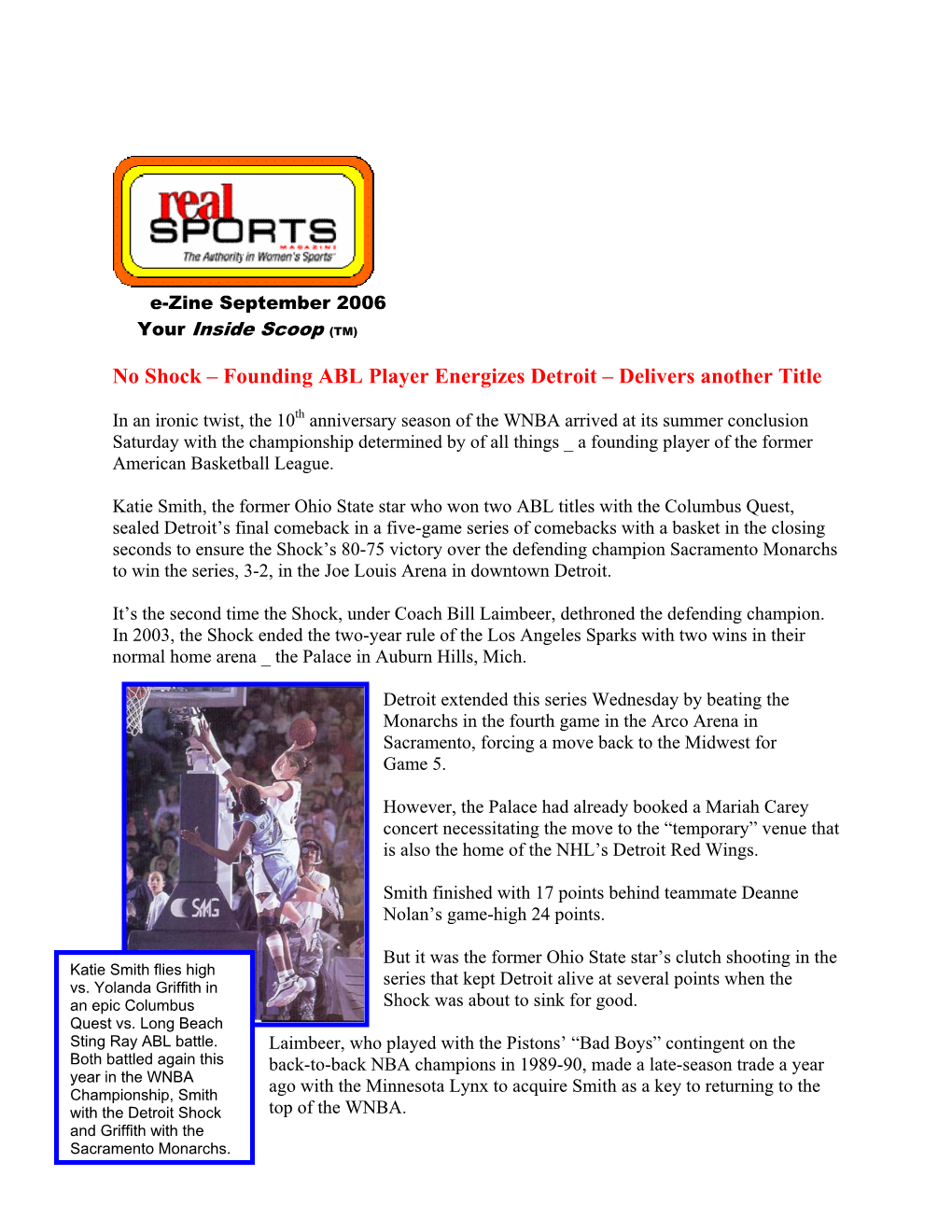 No Shock – Founding ABL Player Energizes Detroit – Delivers Another Title