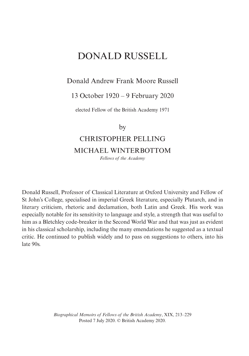 Donald Russell