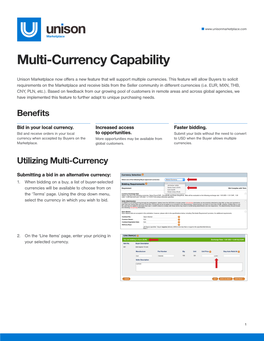 Multi-Currency Capability