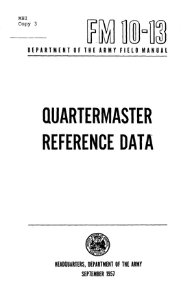 Quartermaster Reference Data