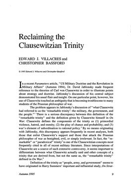 Reclaiming the Clausewitzian Trinity