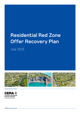 Residential Red Zone Offer Recovery Plan July 2015