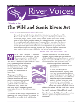 The Wild and Scenic Rivers Act