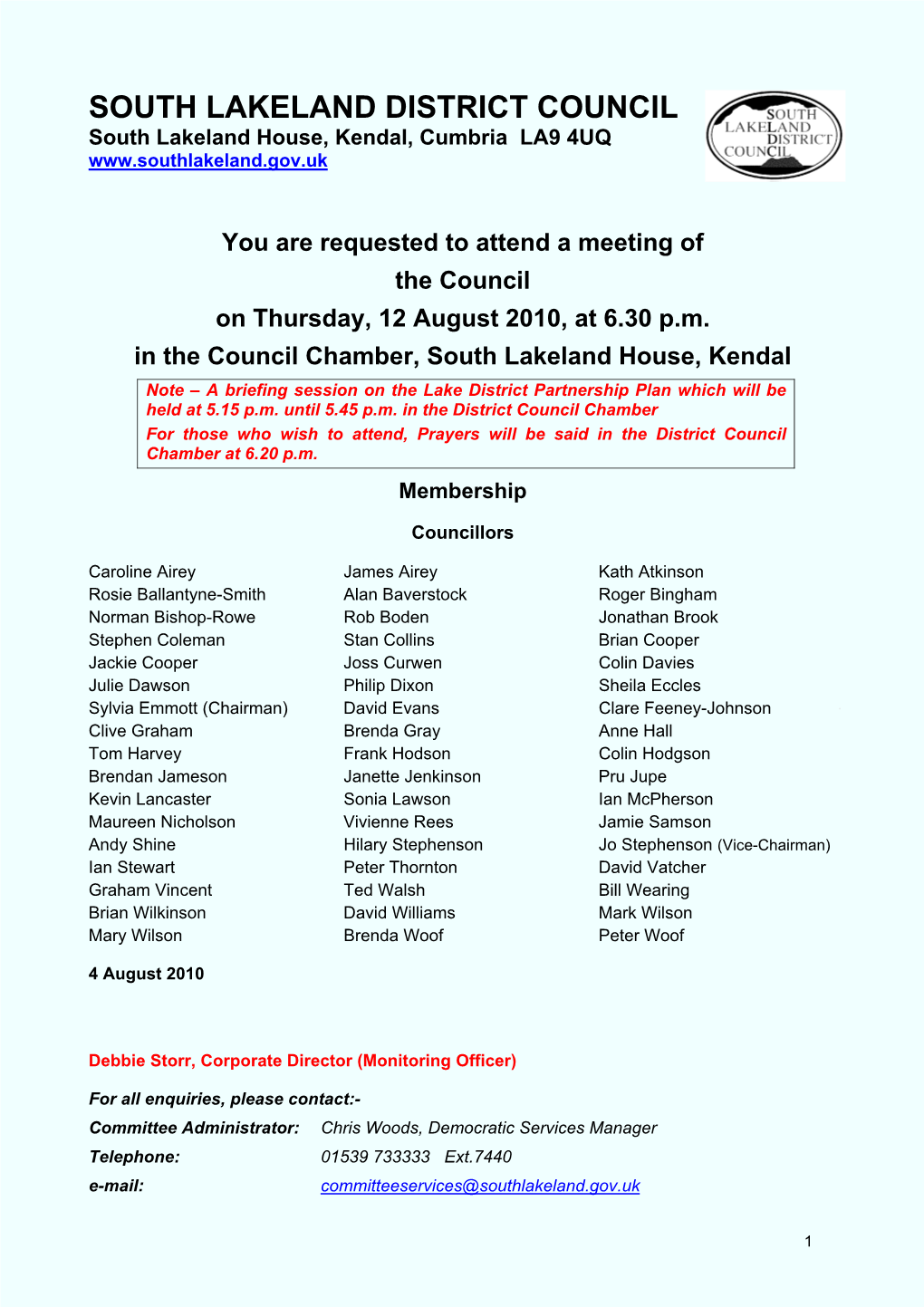 South Lakeland District Council CABINET