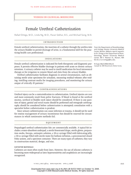 Female Urethral Catheterization