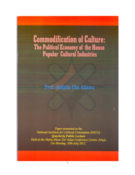 The Political Economy of Hausa Popular Culture