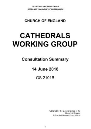 Cathedrals Working Group Response to Consultation Feedback