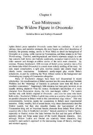 Cast-Mistresses: the Widow Figure in Oroonoko