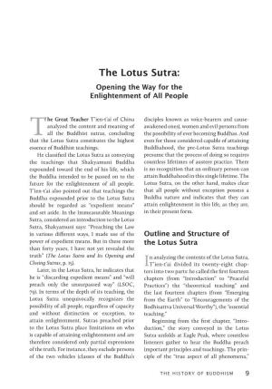 The Lotus Sutra: Opening the Way for the Enlightenment of All People