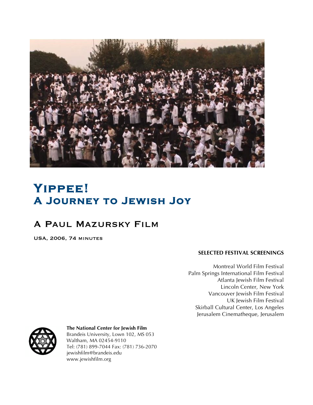 Yippee! a Journey to Jewish Joy