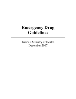 Emergency Drug Guidelines ______