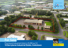 10 Derryloran Industrial Estate, Cookstown for SALE - 10 Derryloran Industrial Estate, Cookstown VAT We Are Advised That the Subject Property Is VAT Registered
