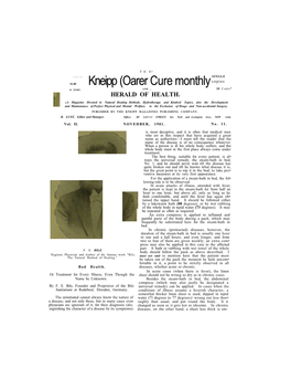Kneipp (Oarer Cure Monthly a Year