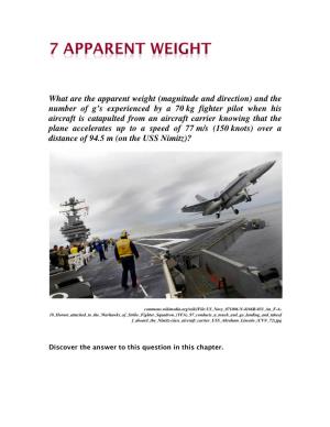 What Are the Apparent Weight (Magnitude And