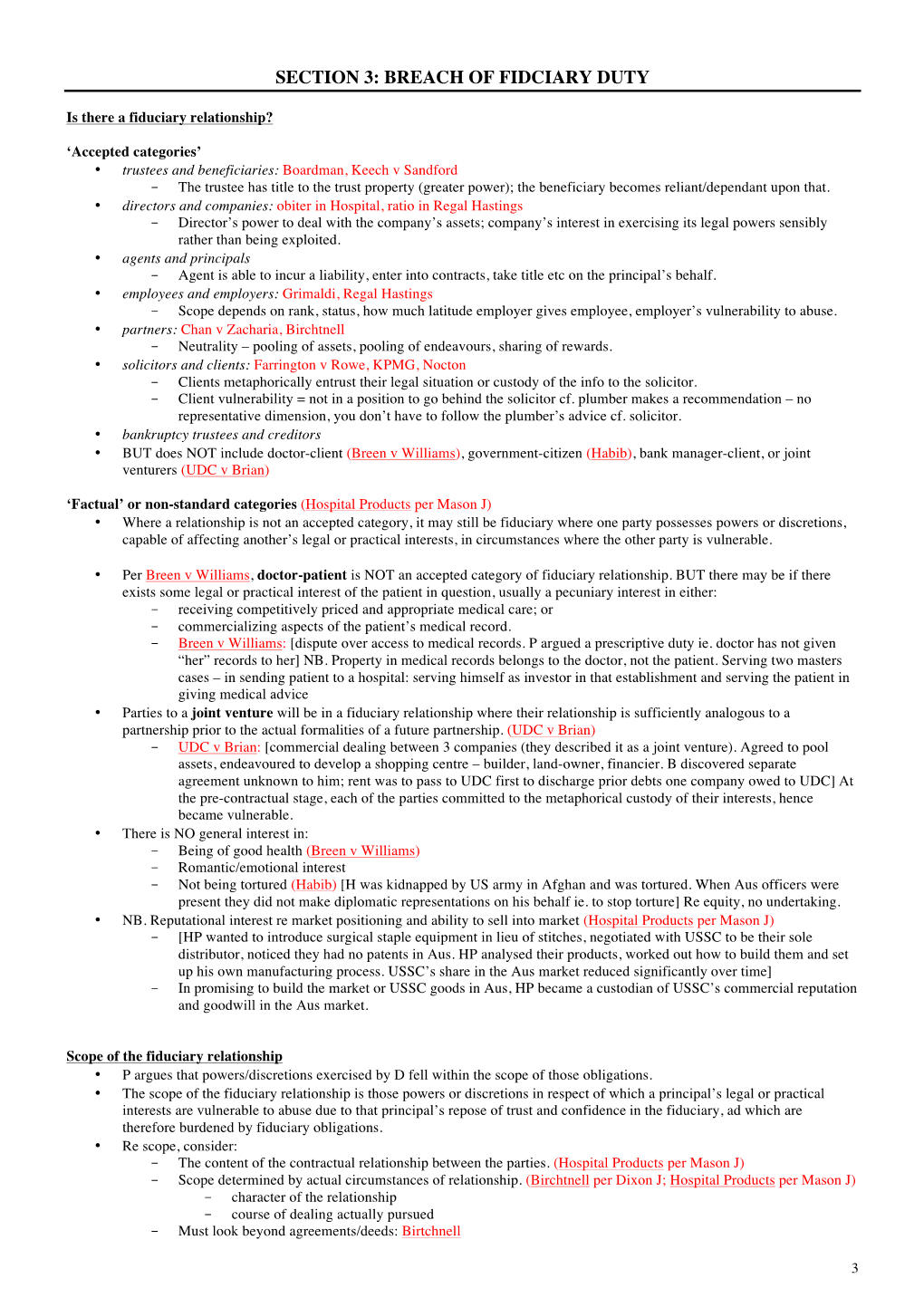 Law3111 Condensed Equity Exam Notes