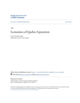 Economics of Quebec Separatism J