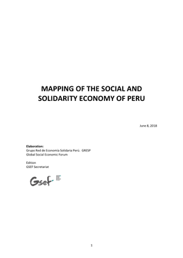 Mapping of the Social and Solidarity Economy of Peru