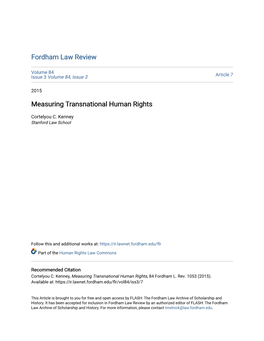 Measuring Transnational Human Rights