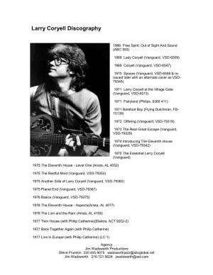 Larry Coryell Discography