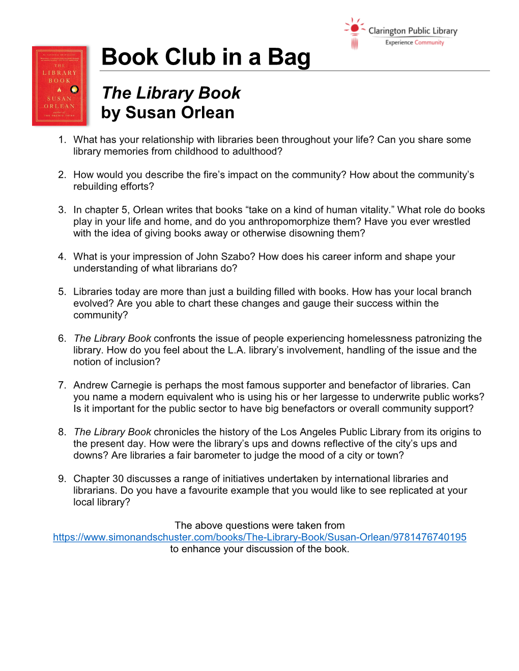 Library-Book/Susan-Orlean/9781476740195 to Enhance Your Discussion of the Book