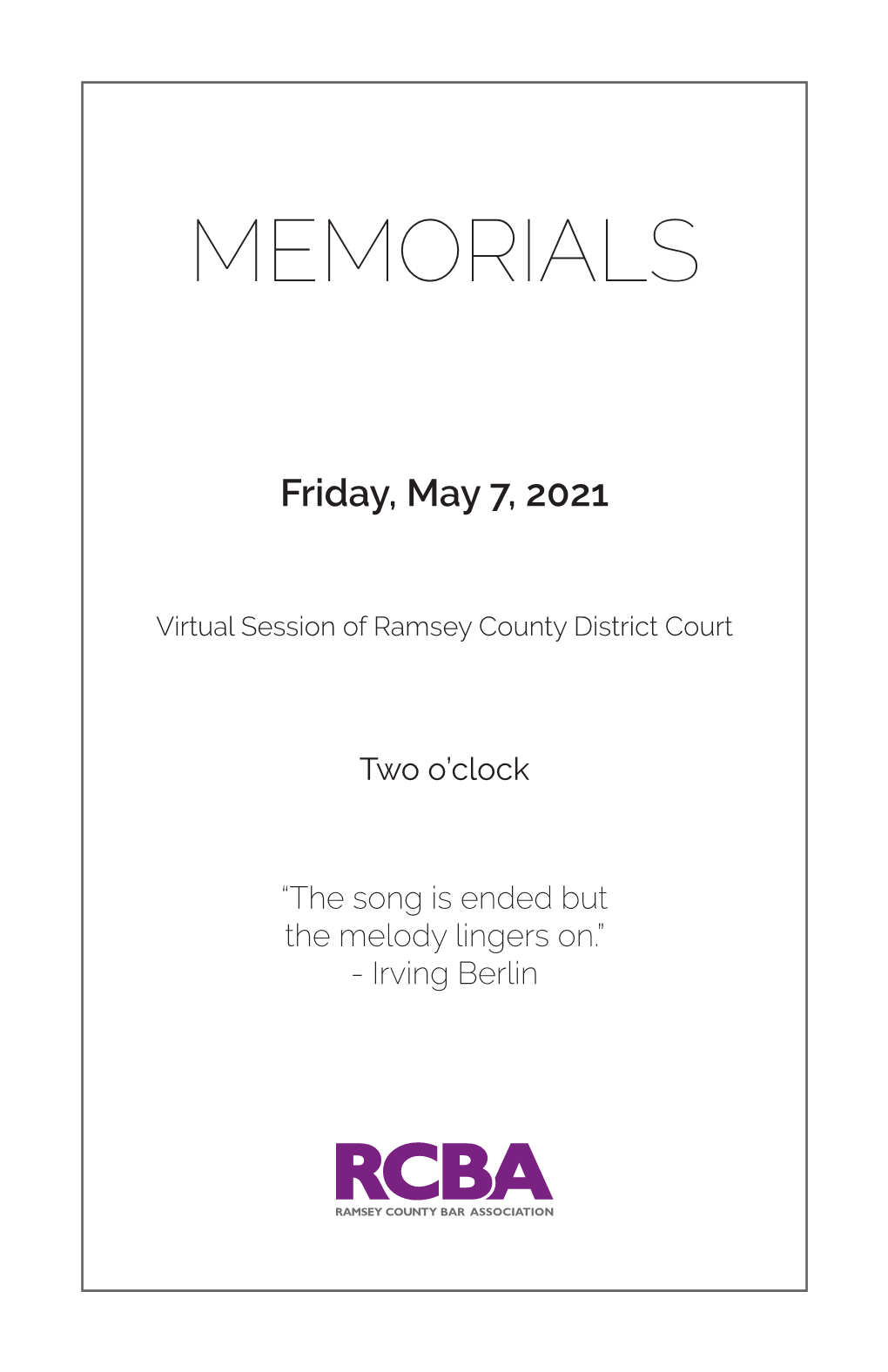 2020-2021-Memorials-Booklet.Pdf