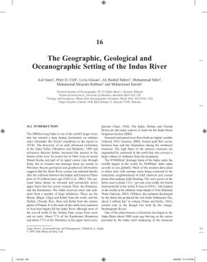 The Geographic, Geological and Oceanographic Setting of the Indus River