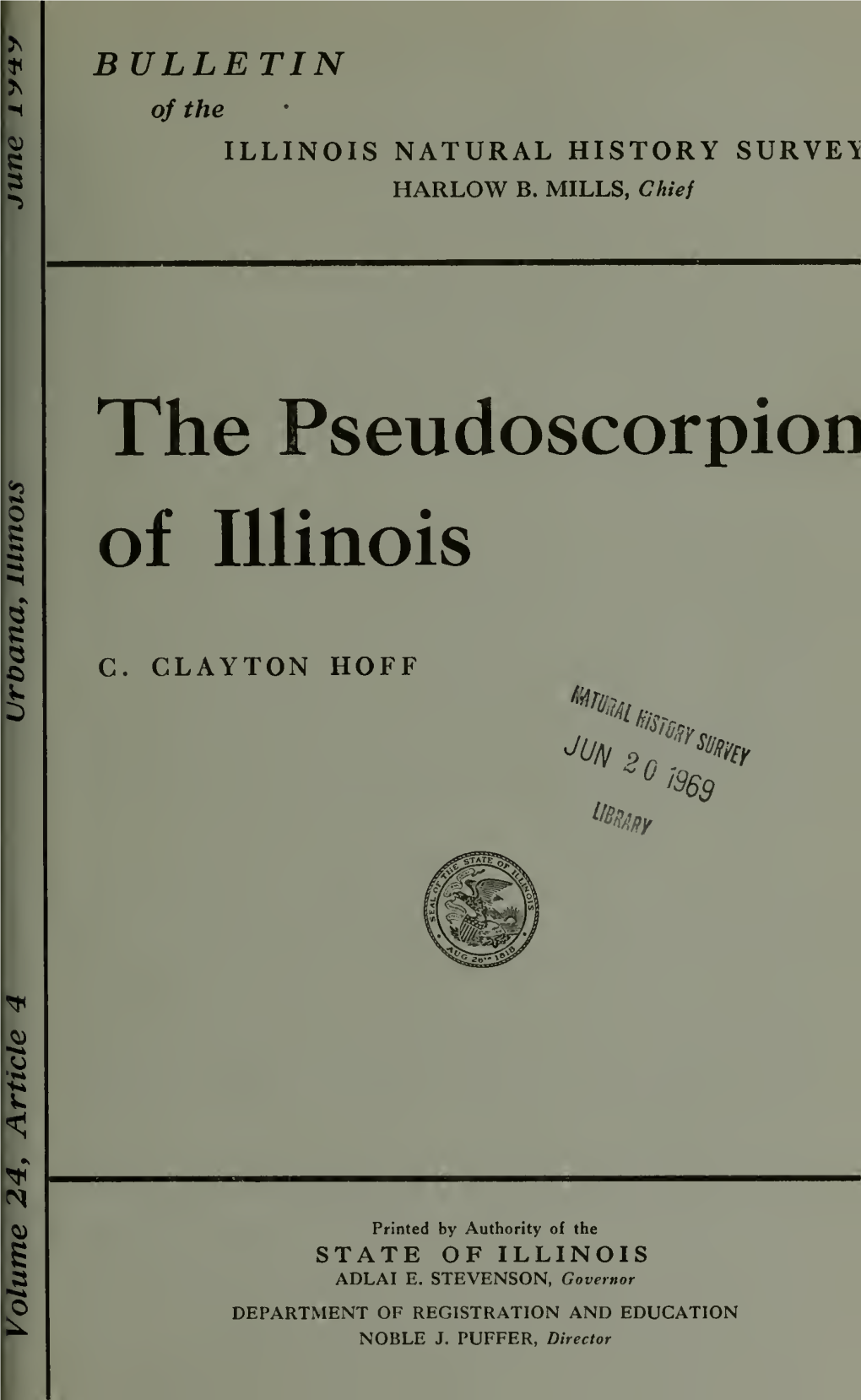 The Pseudoscorpion of Illinois