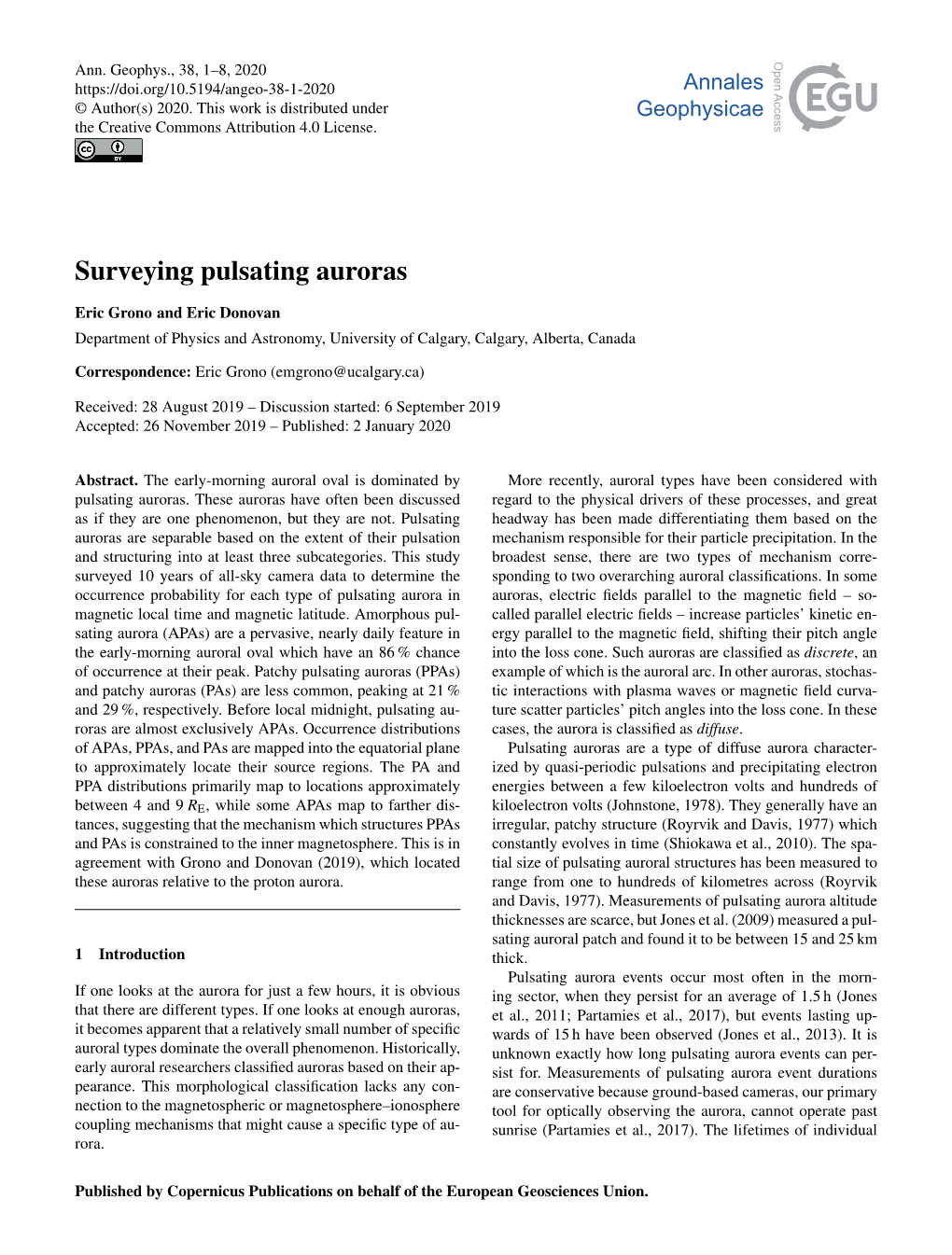 Surveying Pulsating Auroras