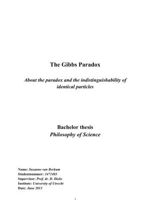 The Gibbs Paradox