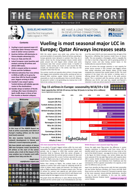 Qatar Airways Increases Seats in Winter Versus Summer