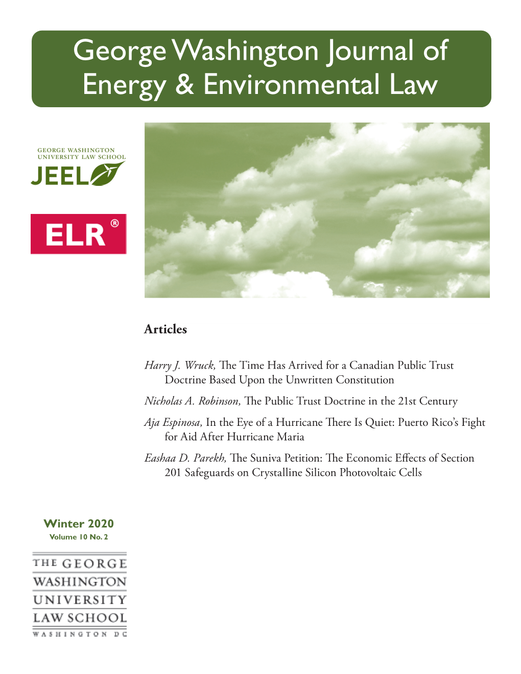 George Washington Journal of Energy & Environmental