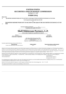 Shell Midstream Partners, L.P. (Exact Name of Registrant As Specified in Its Charter)