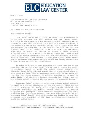 ELC Letter to Governor Murph