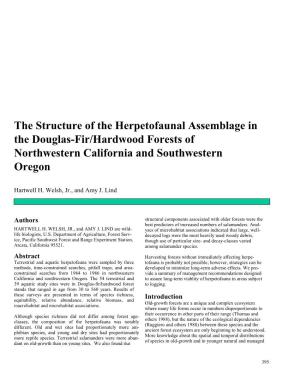 The Structure of the Herpetofaunal Assemblage in the Douglas-Fir/Hardwood Forests of Northwestern California and Southwestern Oregon