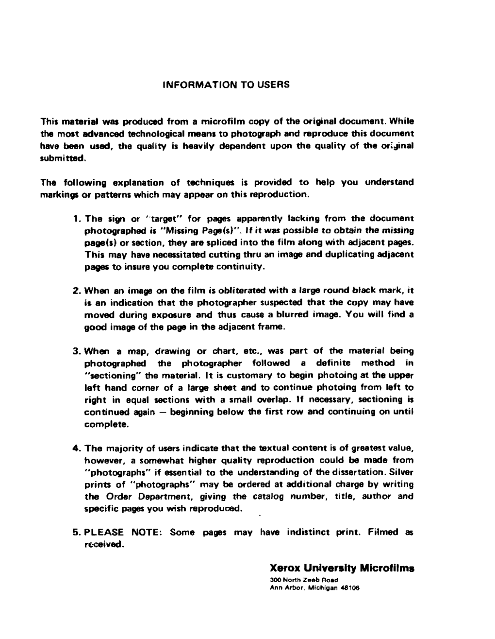 Xerox University Microfilms