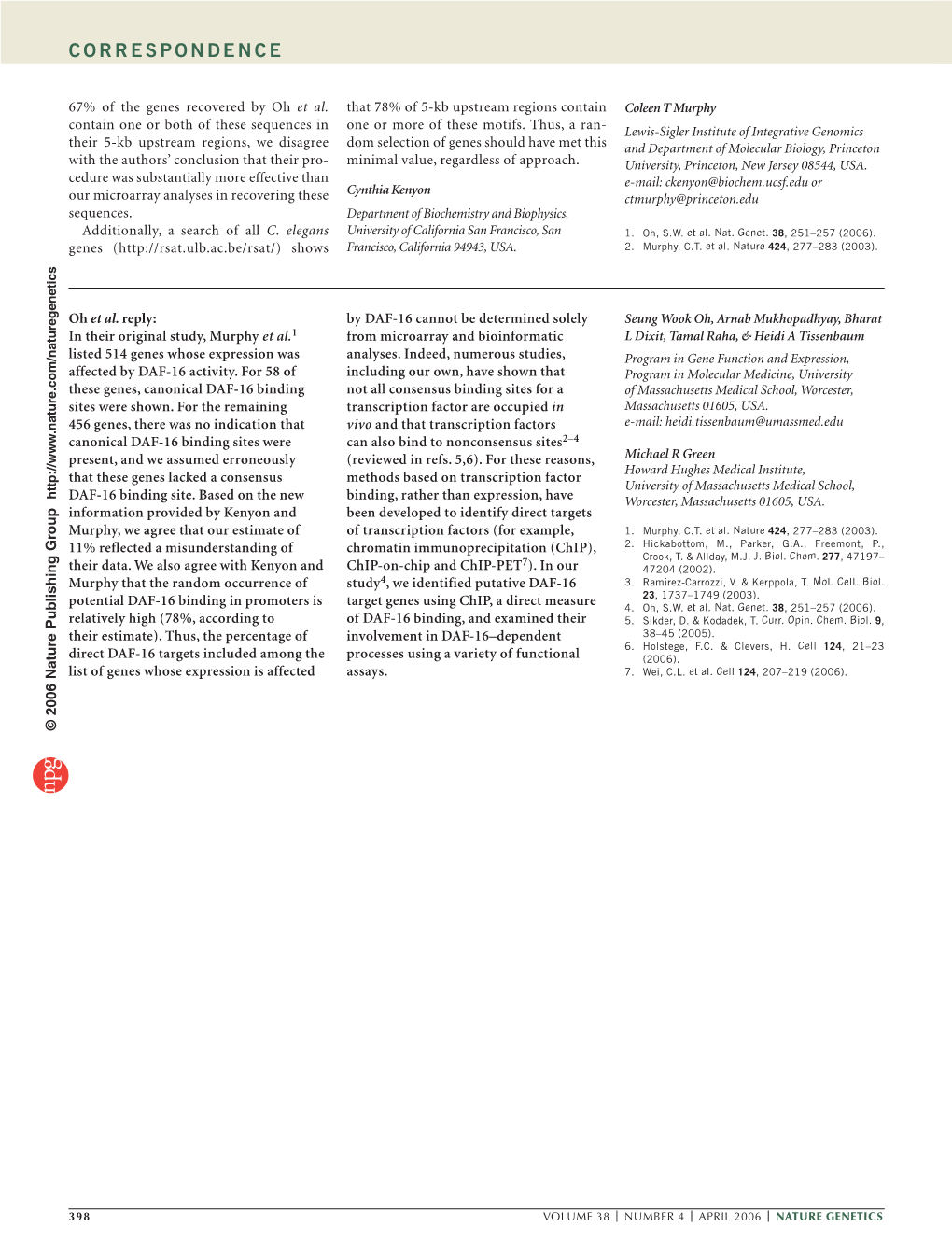 Reply to Enrichment of Regulatory Motifs Upstream of Predicted DAF