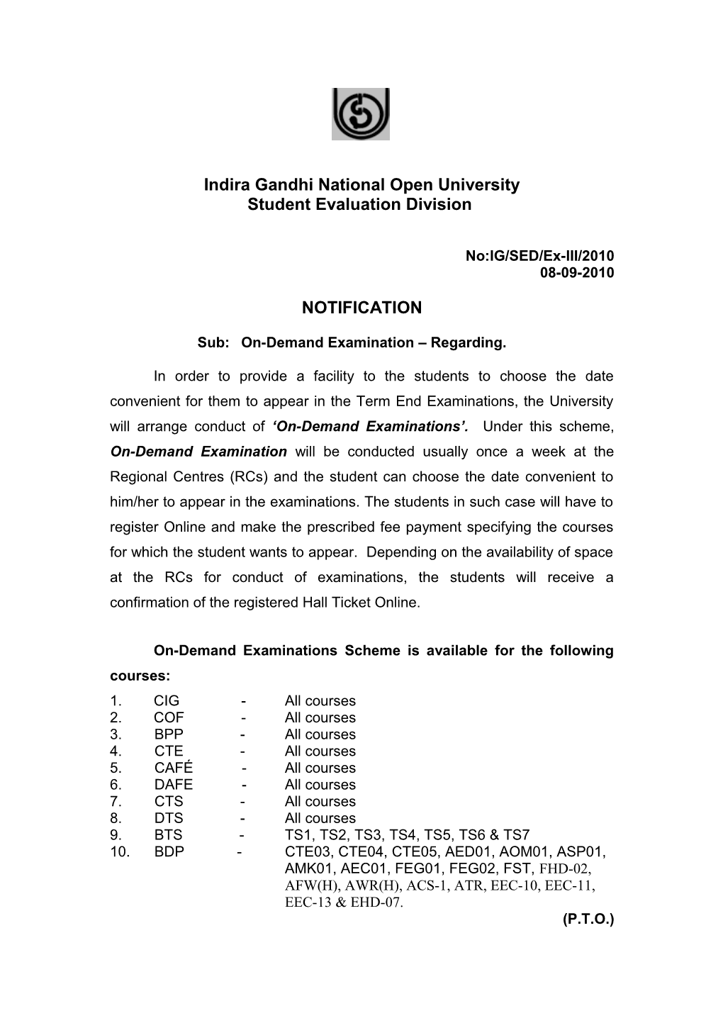 Indira Gandhi National Open University s4