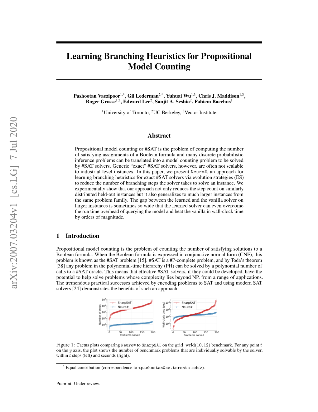 Arxiv:2007.03204V1 [Cs.LG] 7 Jul 2020 Solvers [24] Demonstrates the Beneﬁts of Such an Approach