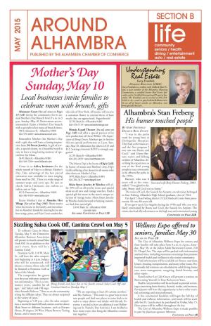 Mother's Day Sunday, May 10