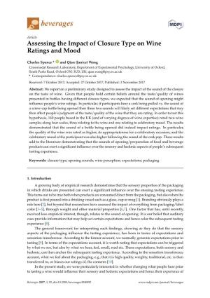 Assessing the Impact of Closure Type on Wine Ratings and Mood