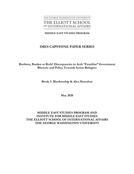 Imes Capstone Paper Series