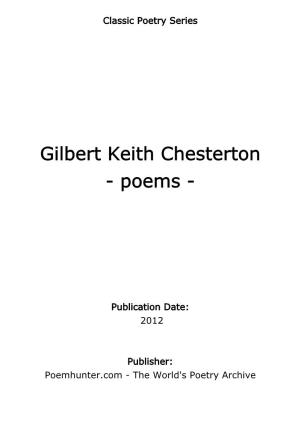 Gilbert Keith Chesterton - Poems