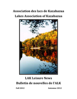LAK Fall Newsletter 2012