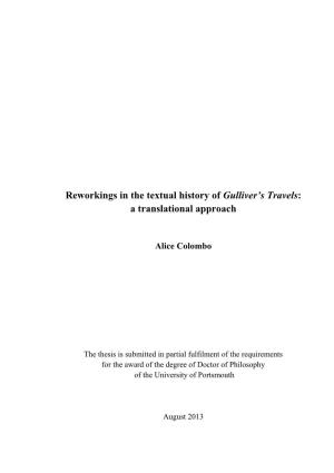 Reworkings in the Textual History of Gulliver's Travels: a Translational