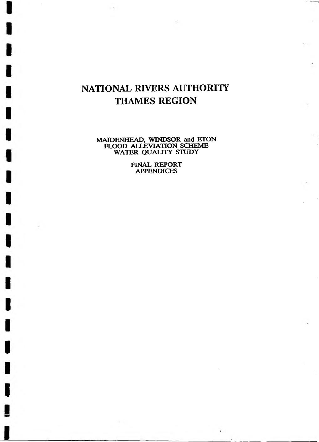 National Rivers Authority Thames Region